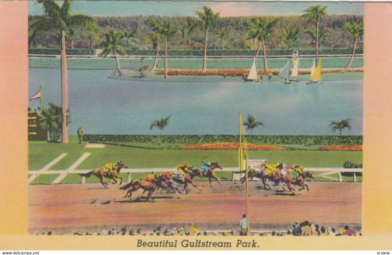 Horse Race Track , HOLLYWOOD , Florida , 1930-40s ; Gulf Stream Park