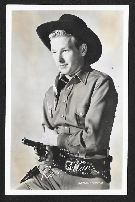 ARCADE CARD Cowboy Entertainer Rex Allan