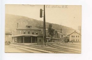 Bellows Falls VT Railroad Station Train Depot RPPC Real Photo Postcard