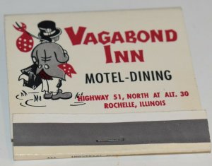 Vagabond Inn Motel Dining Rochelle Illinois 30 Strike Matchbook