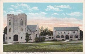 Church Chapel and Bible House Parsons College Fairfield Iowa Curteich