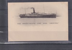 GREAT BRITAIN,  RMS ORONTES , ORIENT PACIFIC LINE, c1910 ppc., unused.