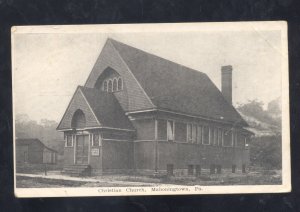 MAHONINGTOWN PENNSYLVANIA PA. CHRISTIAN CHURCH BUILDING VINTAGE POSTCARD