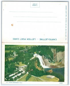 c1905 Chutes Montmorency Falls Quebec City Quebec Canada Fold Out Postcard 