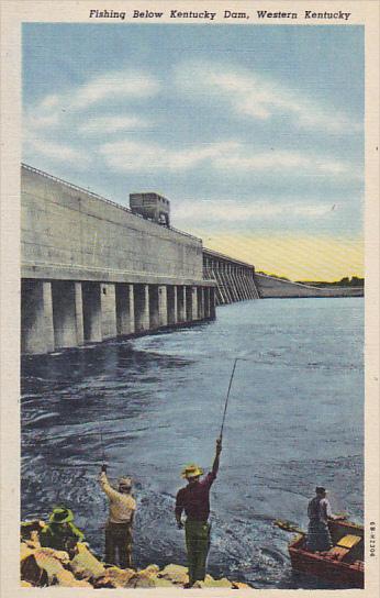 Fishing Below Kentucky Dam Western Kentucky Curteich