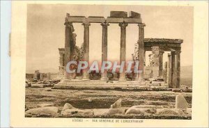 Old Postcard General View of Athens The Erechtheion