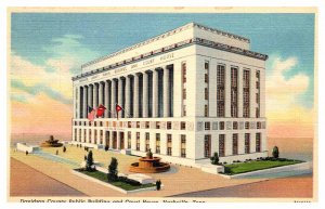 Postcard COURT HOUSE SCENE Nashville Tennessee TN AQ7089