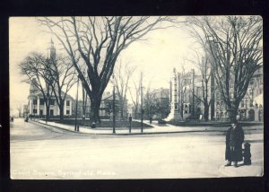 Springfield, Massachusetts/MA/Mass Postcard, Court Square, 1909!