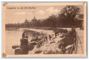 Copenhagen Denmark Postcard Langelinie with the Little Mermaid c1920's