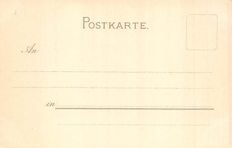 L110 Easter Greetings girl lamb flowers vintage postcard