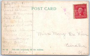 RICHMOND, Virginia  VA    THREE TRUNK LINES  Railroad Trains  1907  Postcard