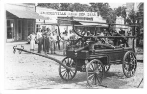 RPPC Fire Department 1883 Fire Engine Jacksonville, Oregon 1950s Postcard