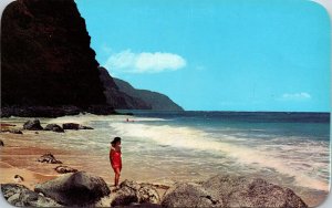 Napali Cliffs, Kauai, Hawaii Northern Coast Ocean View Postcard UNP Unused 