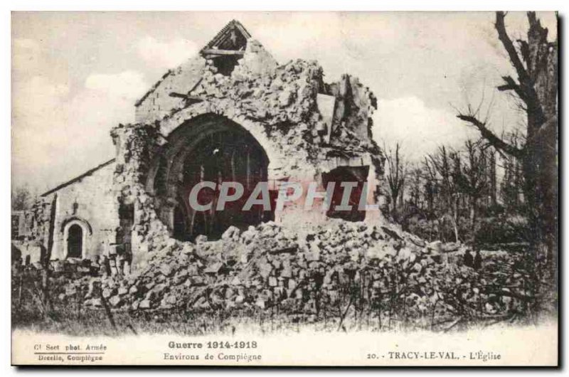 Around Compiegne Old Postcard Tracy Val l & # 39eglise