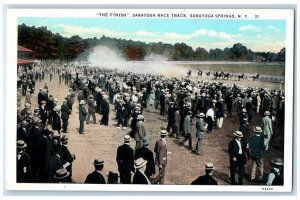 c1940's The Finish Saratoga Race Track Saratoga Springs New York NY Postcard