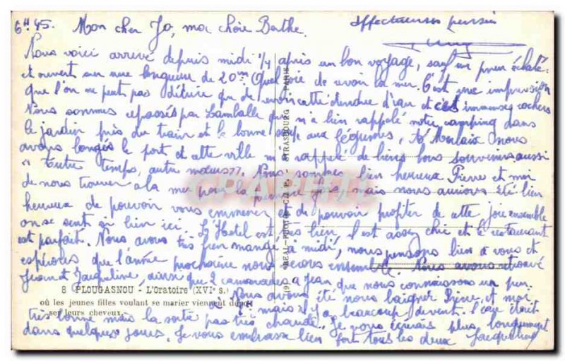 Old Postcard The oratory Plougasnou