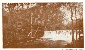 Vintage Postcard 1920's The Old Mill Set by the Waterfall Silvermine Norwalk CT