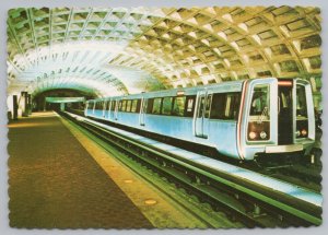 Transportation~Spacious Metro Station Under Washington DC~Continental Postcard 