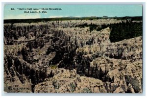 c1910's Hell's Half Acre Sheep Mountain Bad Lands South Dakota Antique Postcard