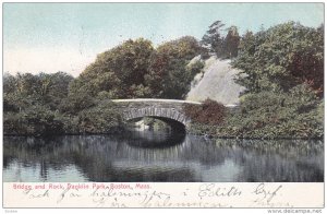 Bridge and Rock, Franklin Park, BOSTON, Massachusetts, PU-1907