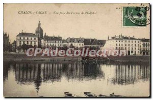 Old Postcard Chalon sur Saone Farms taking view of the Hospital