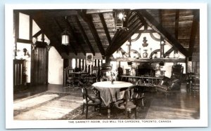 RPPC TORONTO Ontario Canada~ OLD MILL TEA GARDENS Garrett Room 1930-40s Postcard