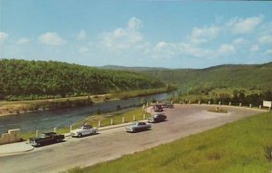 Bull Shoals Dam 1950s Cars Ozarks Arkansas White River Curteich Vtg postcard