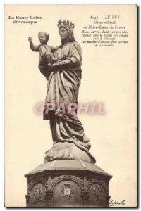 Old Postcard Le Puy en Velay Colossal statue of Our Lady of France