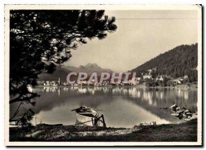 Postcard Modern uber den Blick auf St Moritzersee St Moritz Bad u Piz della M...