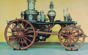 Victorian Steam Fire Engine 1870 Canada Train Museum Postcard