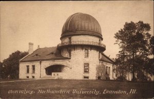 Evanston Illinois IL Observatory University 1900s-10s Postcard