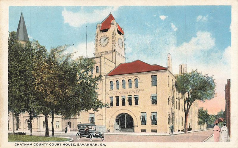 c1920 Chatham County Court House Savannah Georgia GA P455 