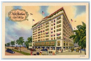 c1930's Hotel Markham on the Gulf Gulfport Mississippi MS Vintage Postcard