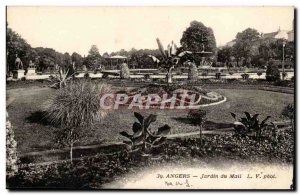 angers Old Postcard Jardin du Mail