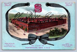 J96/ Portsmouth Ohio Postcard c1910 Selby's Shoe Co Factory Fancy 355