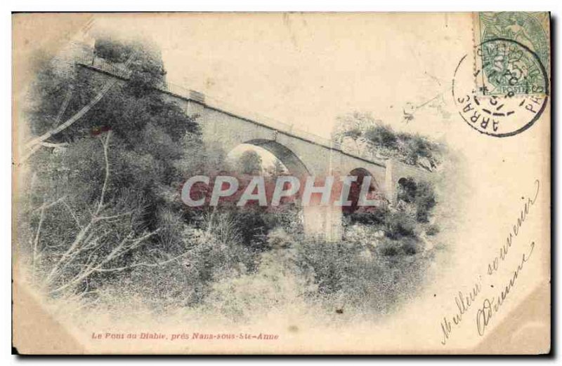 Old Postcard Pons near the Devil Nans sous Ste Anne