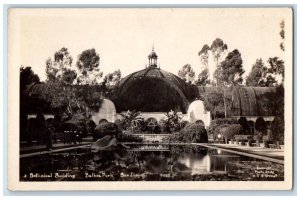 c1910's Botanical Building Balboa Park San Diego CA RPPC Photo Antique Postcard