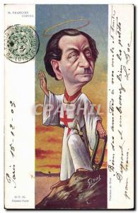 Old Postcard Political Satirical Francois Coppee Sirat Crosses Crusade