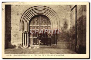 Old Postcard Salins Les Bains Portal De L & # 39Eglise St Anatole