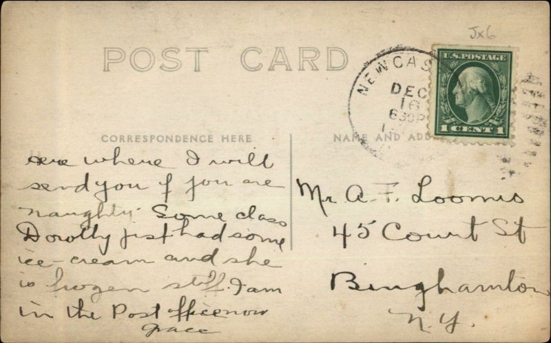 New Castle DE Whipping Post Execution MaCabre c1910 Real Photo Postcard