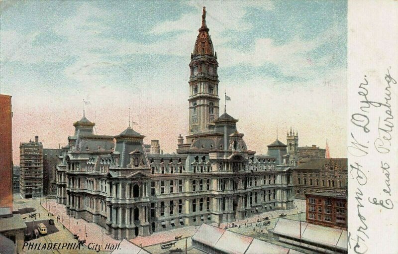 City Hall, Philadelphia, Very Early Postcard, United Art Publishing Co.