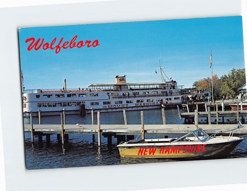 Postcard M.V. Mount Washington At Dockside Wolfeboro New Hampshire USA