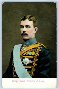 Sweden Postcard Gustaf Adolf Crown Prince of Sweden c1910 Antique Posted