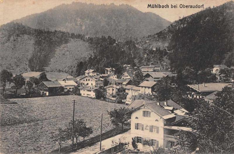 Oberaudorf Bavaria Germany birds eye view of area antique pc Z17881