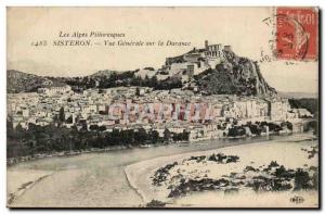 Sisteron Old Postcard General view on the Durance