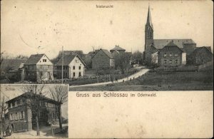 Gruss aus Schlossau im Odenwald Germany c1910 Postcard 