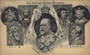 The Seven Royal EdwardsRoyalty British Postcard