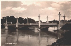 Indonesia Simpang Bridge Aceh Kuala Simpang Atjeh Vintage RPPC 05.41