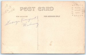 ID'd c1910s Handsome Man Wicker Spectacles RPPC Real Photo Postcard Heling A121