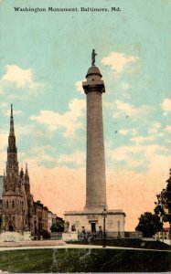 Monuments Washington Monument Baltimore Maryland 1911